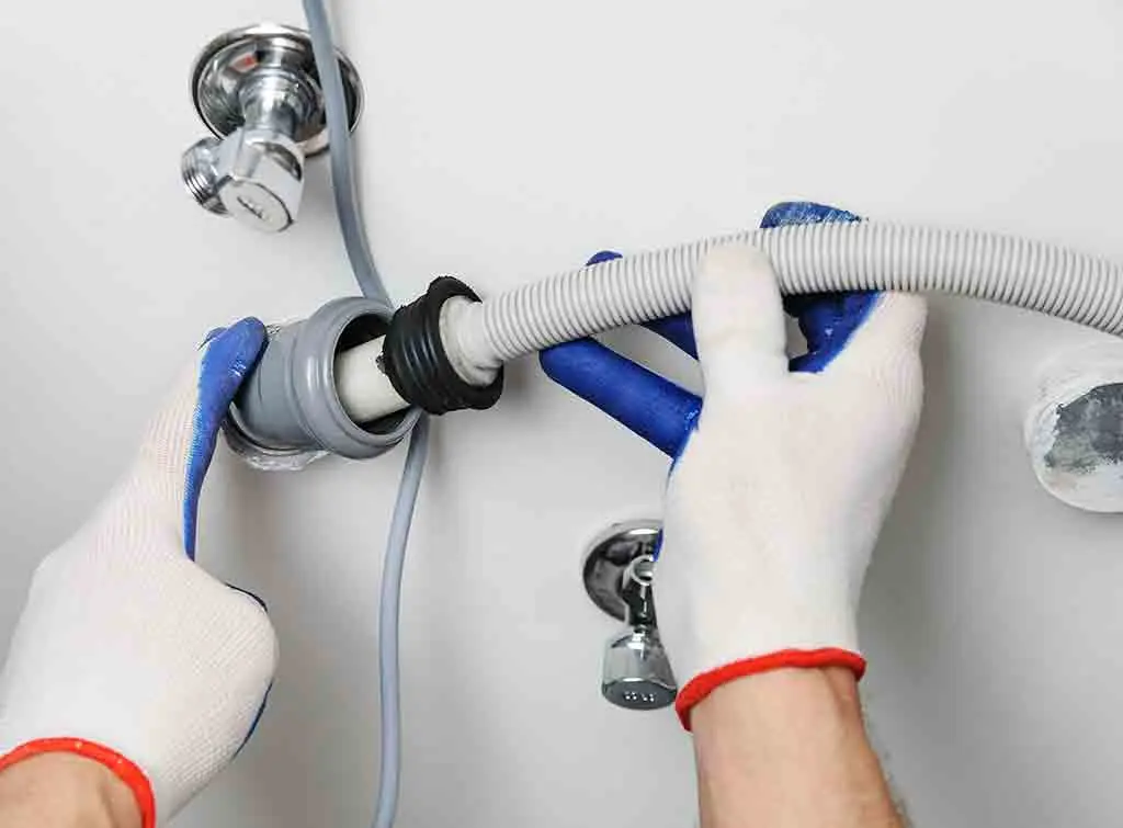 Plumbing in a washing machine drain hose
