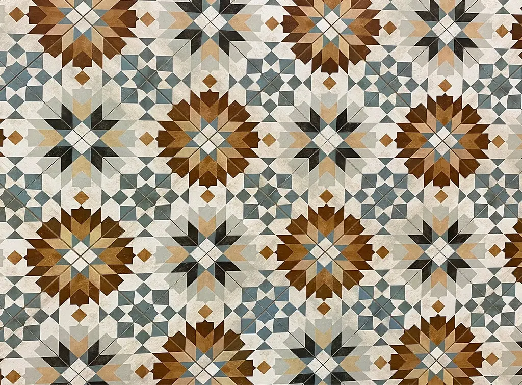 patterned tiled flooring