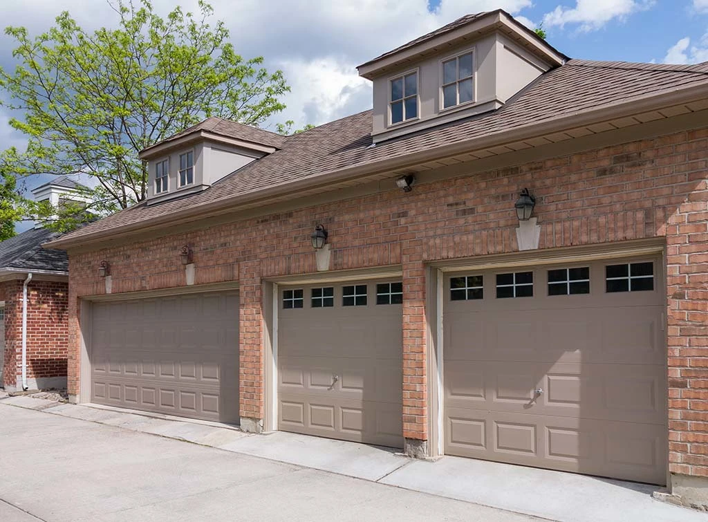 look at garage door finish and colour