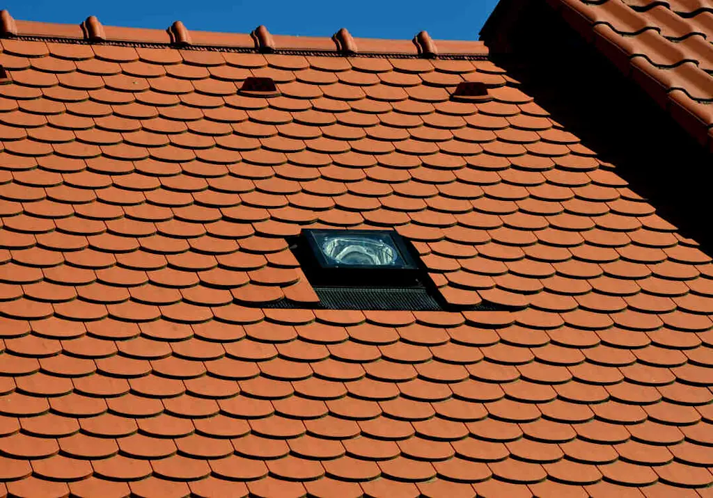 Sun tunnel skylight installed in roof tiles resized