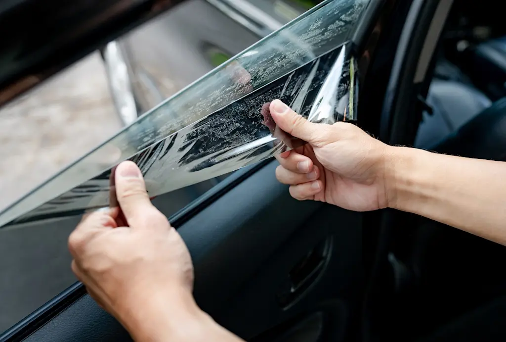car window tint application