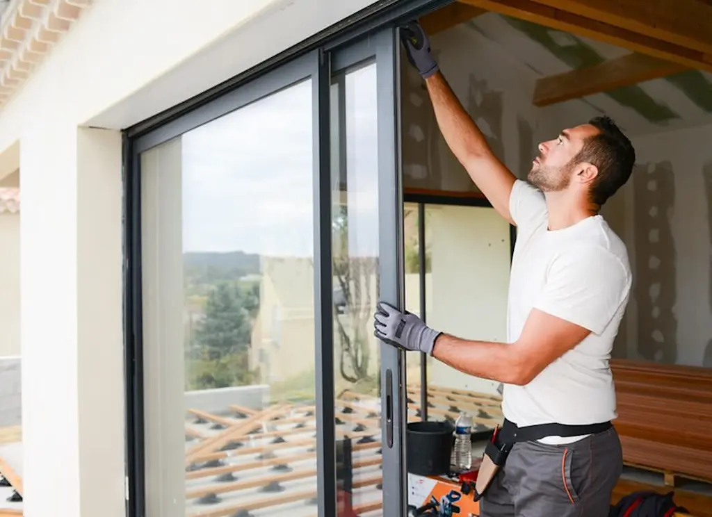 Installing new glass patio doors