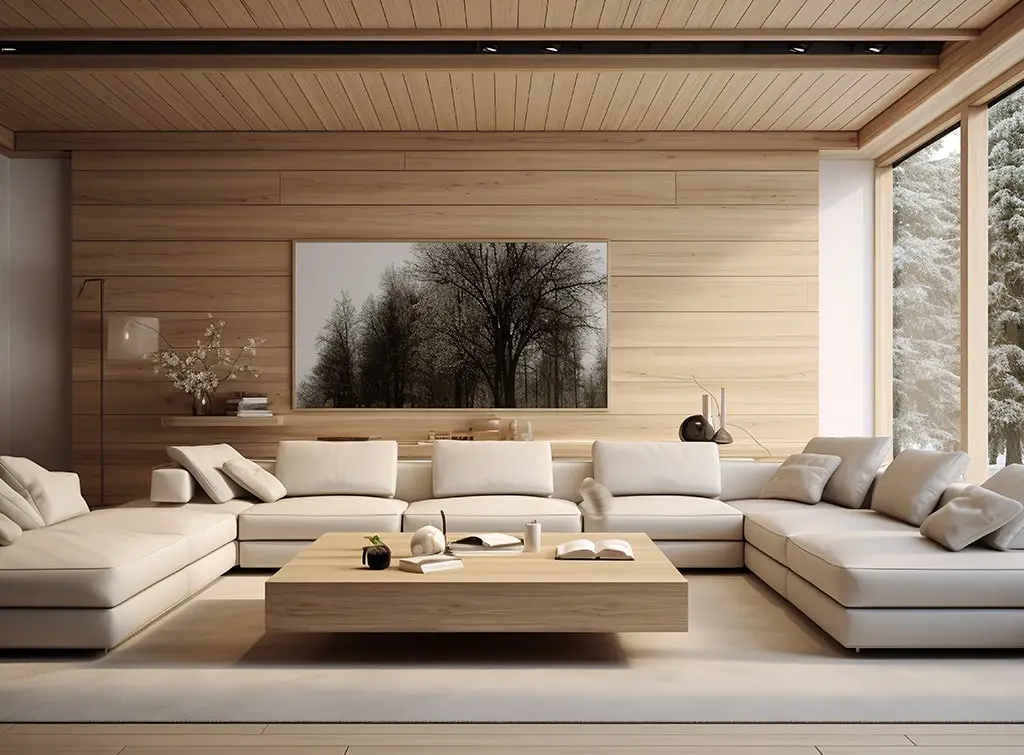 Minimalist living room concept image