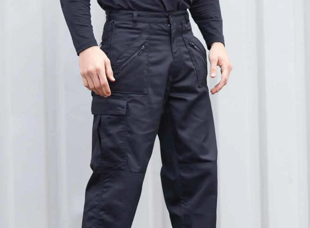 Workwear trousers with stretch