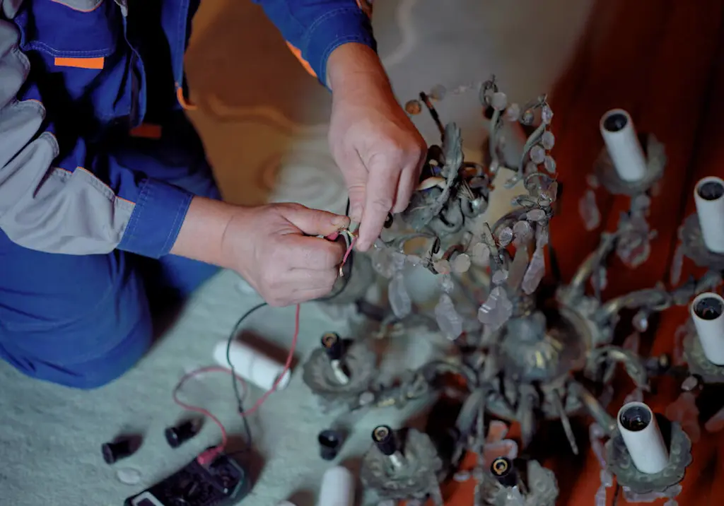 chandelier-rewiring-multimeter