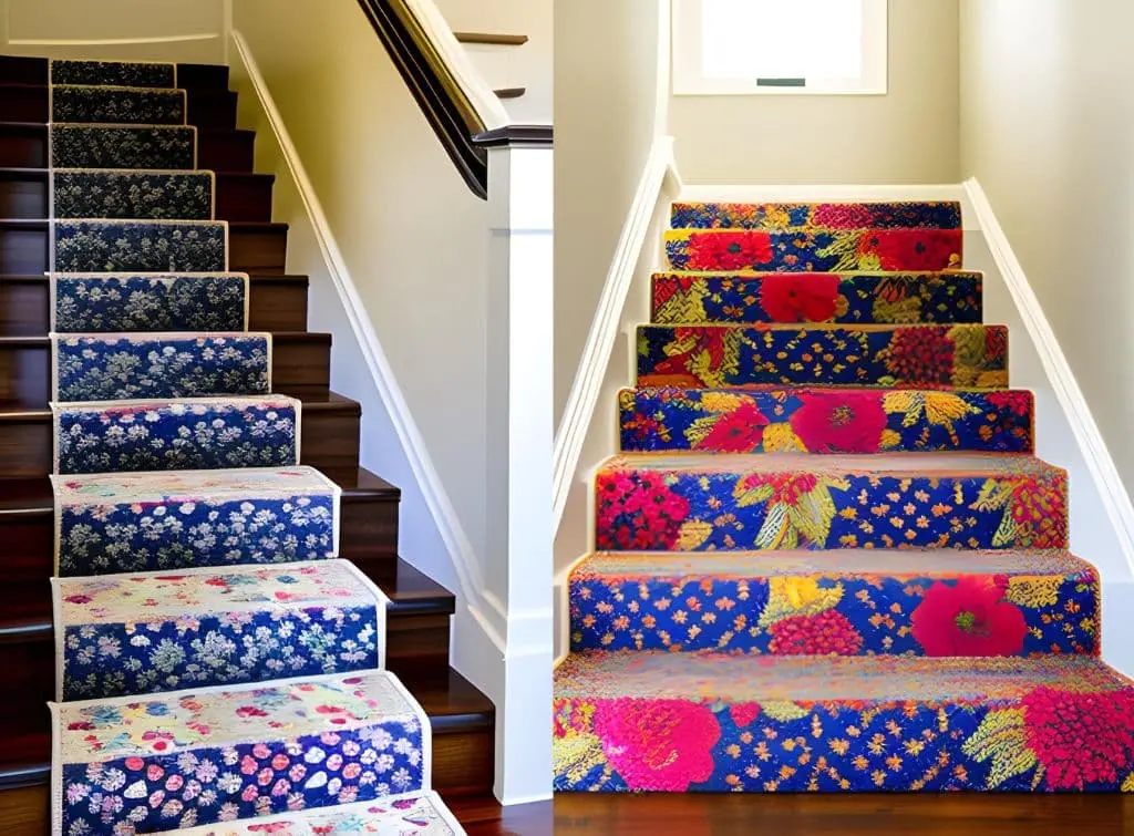 Concept image of floral staircases