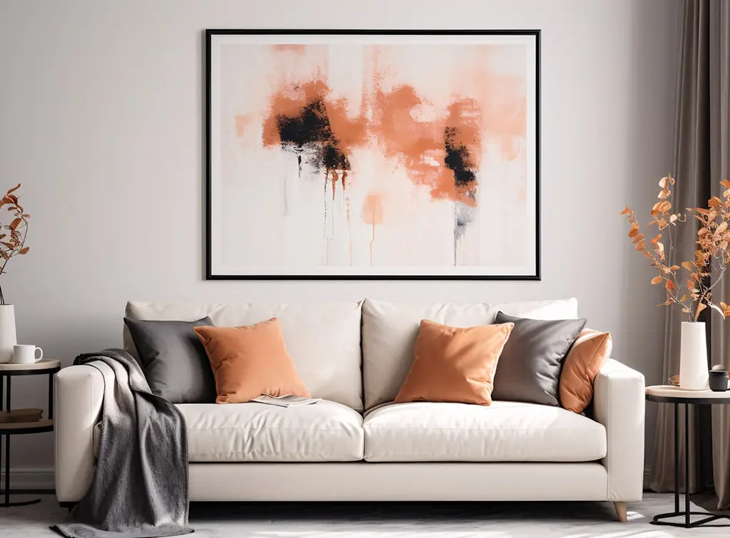 Peach accents concept image