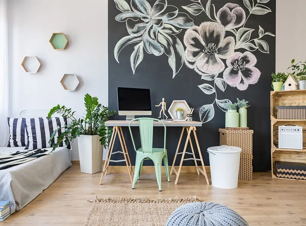 Blackboard feature wall idea