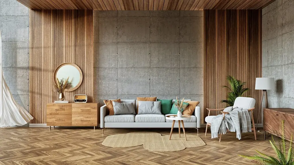 accent wall wooden features