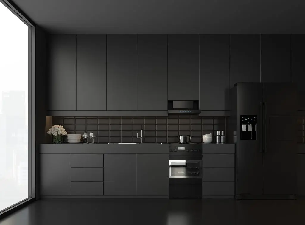 Black kitchen concept