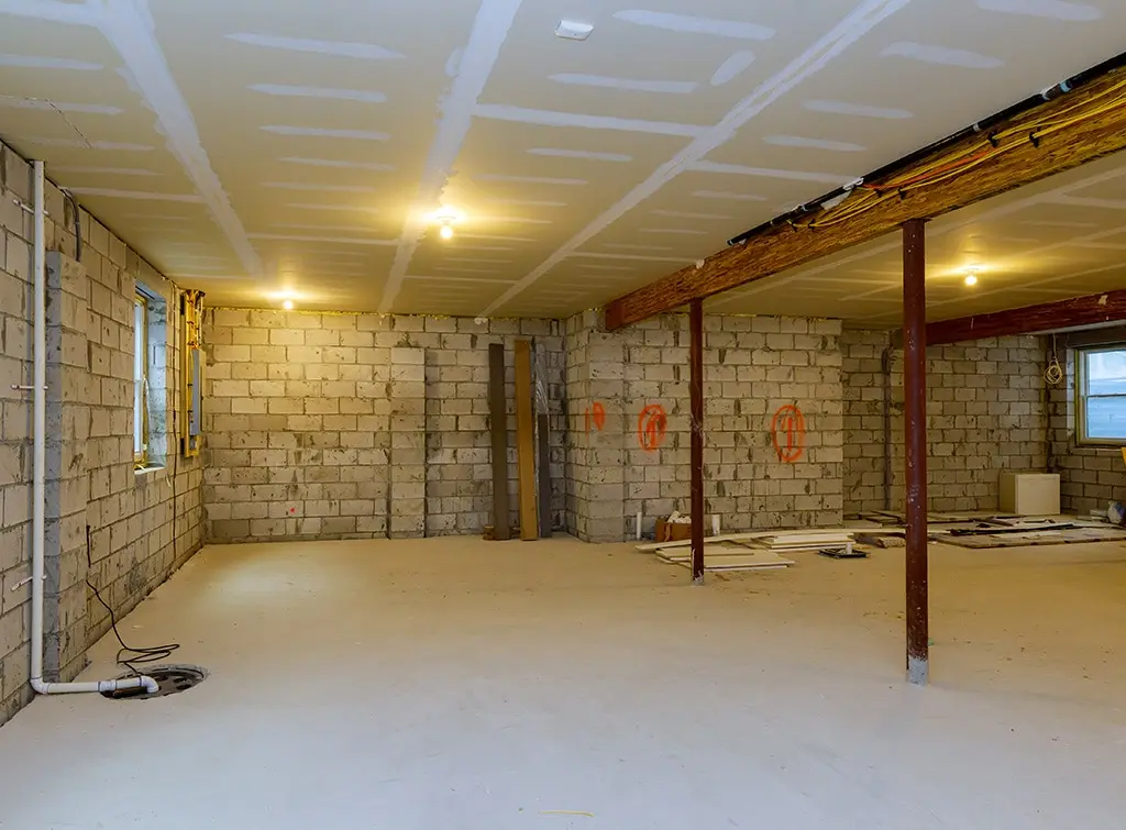 concrete basement walls