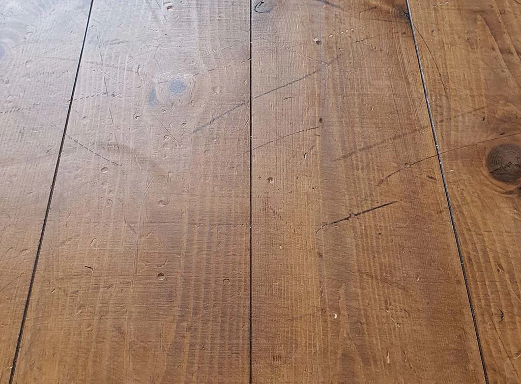 Scuff marks on wood floor