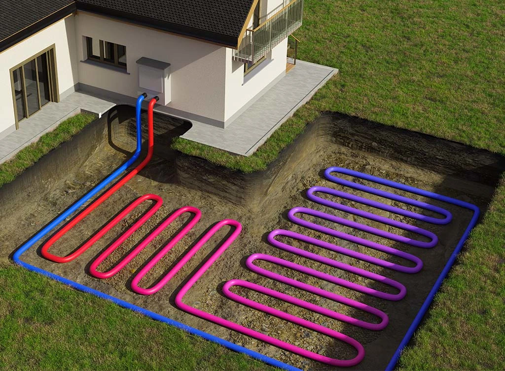Ground source heat pump installation