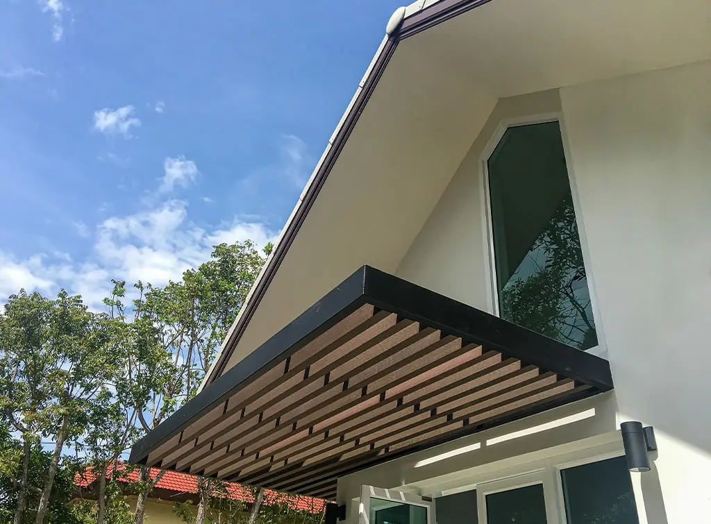 modern wood canopy