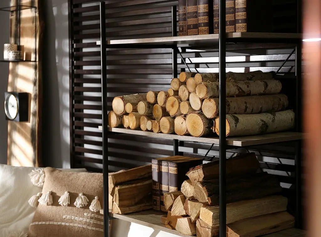 Metal firewood storage