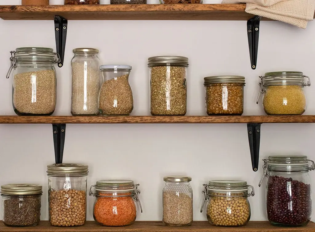 reclaimed wood shelving