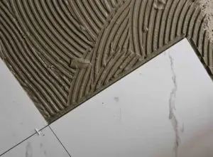 tiles being installed