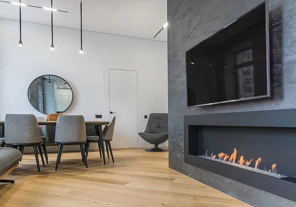 Freestanding electric fireplace resized