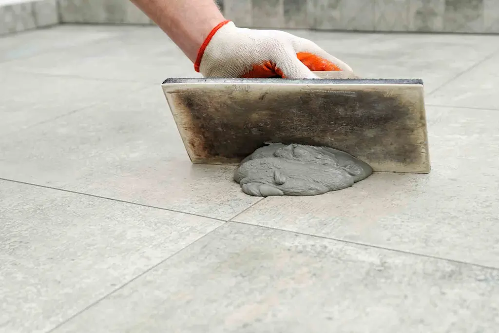 grout on tiles