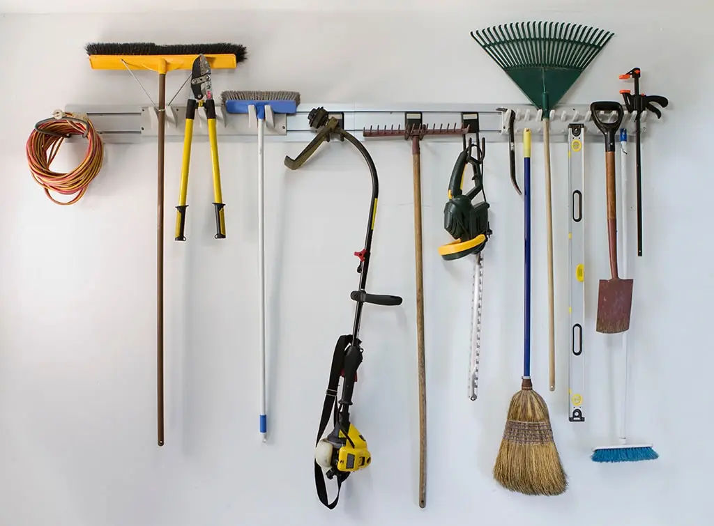 hanging garage tools