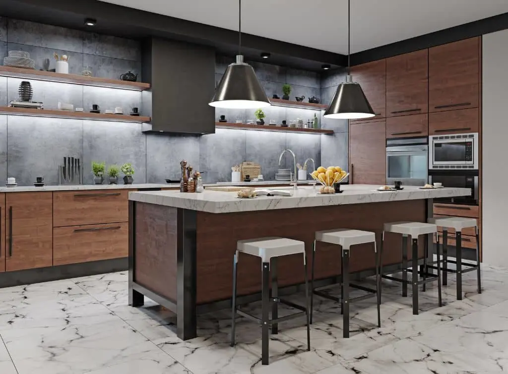 Concrete and marble kitchen decor ideas