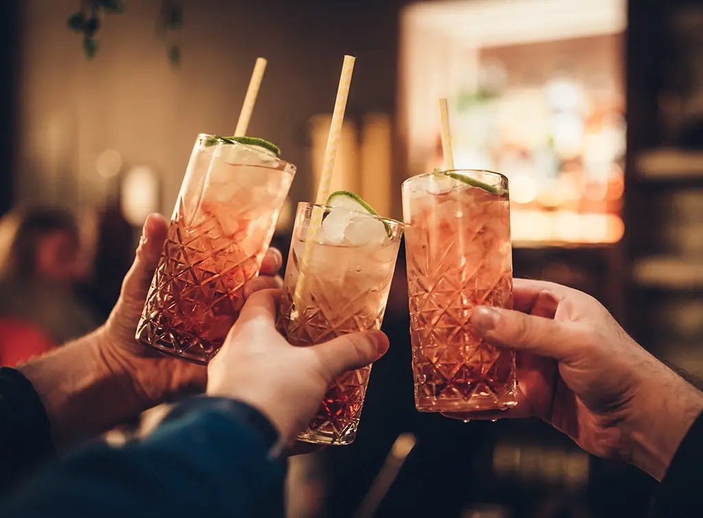 cocktails in bar