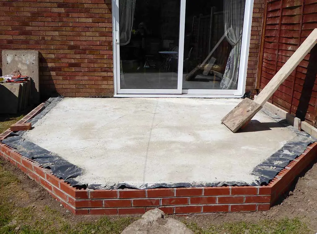 conservatory underway with planning permission