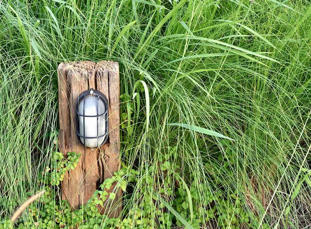 sleeper lighting in garden