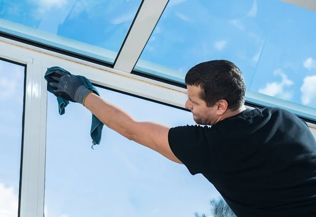 Cleaning a conservatory window