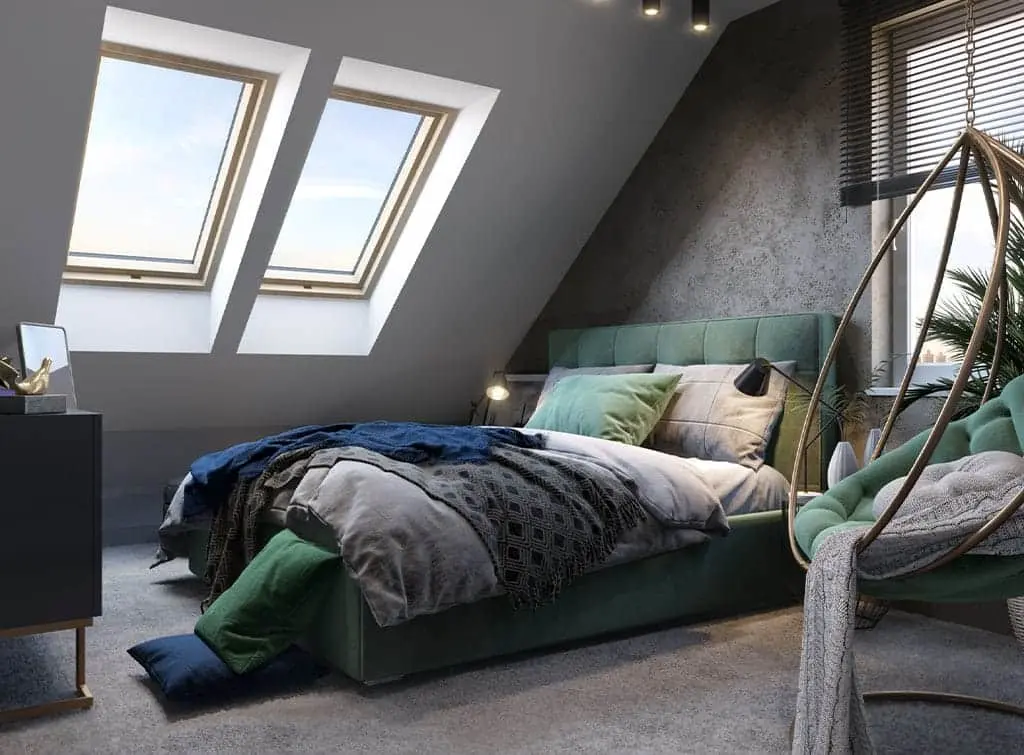 Bedroom in a Velux loft conversion
