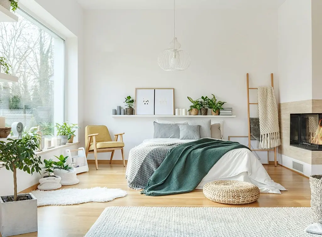 stick to natural materials for bedroom rug ideas