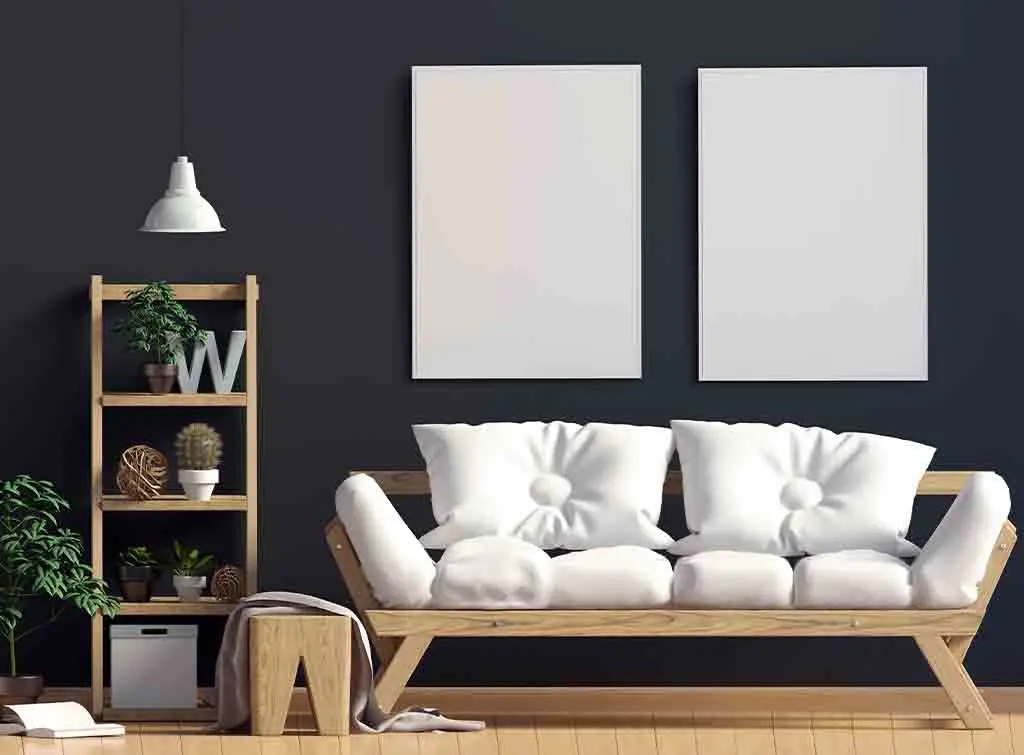 Monochromatic painted feature wall ideas