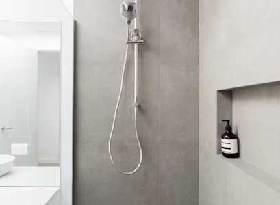 Small shower in wet room