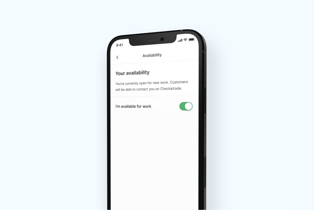 New Checkatrade Trades App feature Availability