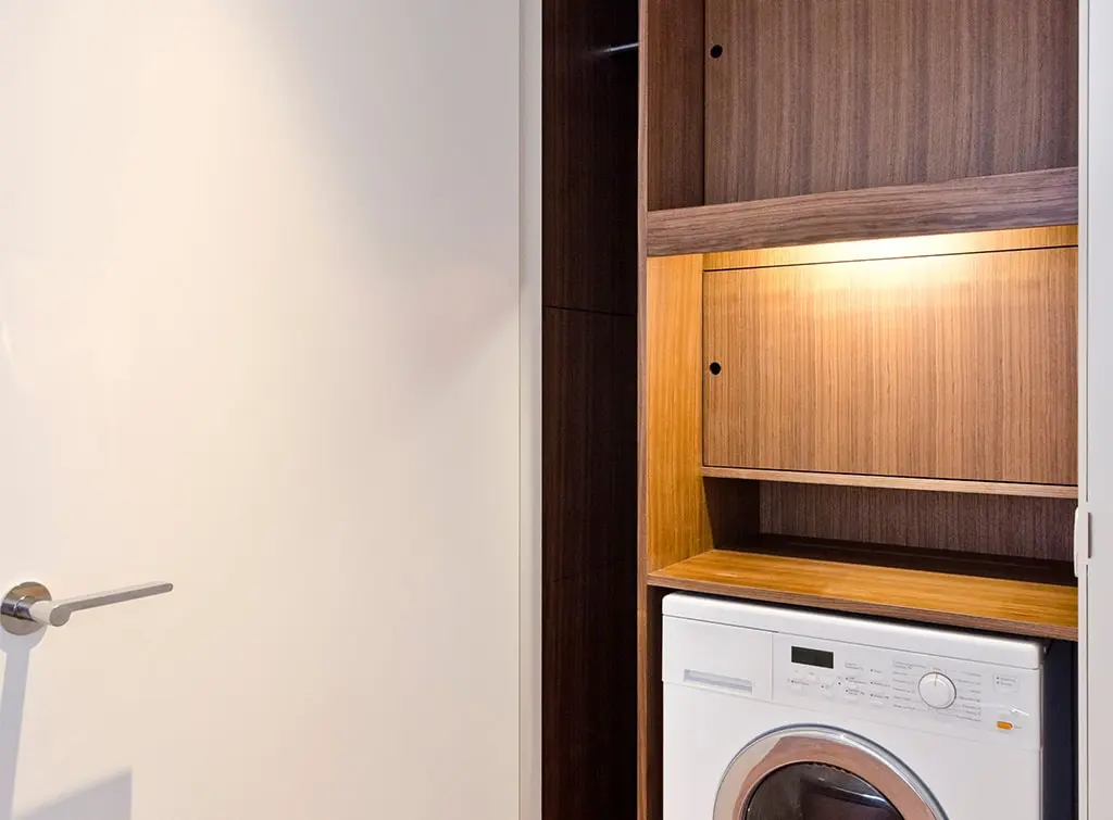 laundry cupboard built in