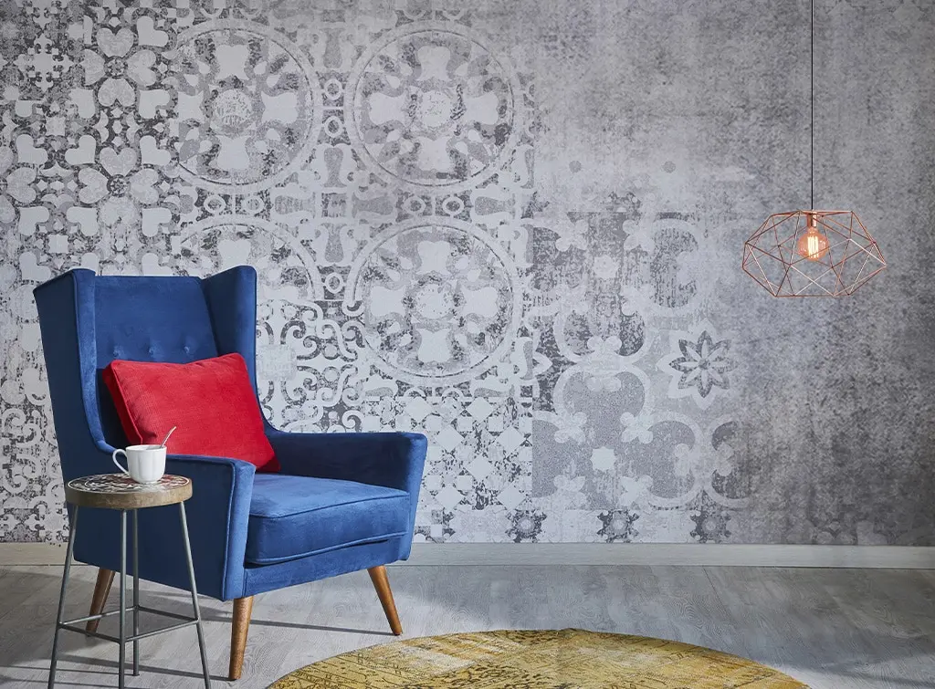 grey decorative wallpaper