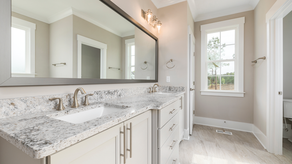 Marble bathroom splashback tiles