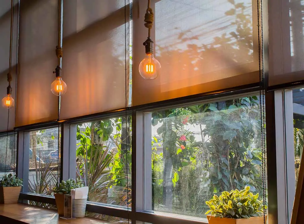 Sunroom window blinds