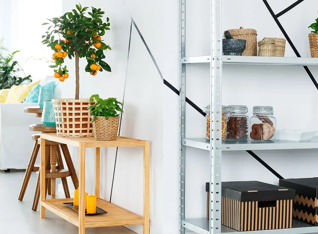 industrial style shelving