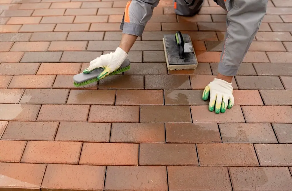 Brick driveway