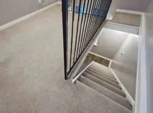 A clean carpet after old tea and coffee stains and have been removed