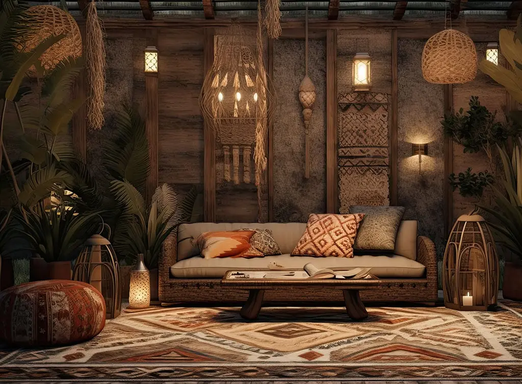 Moroccan style gazebo lighting