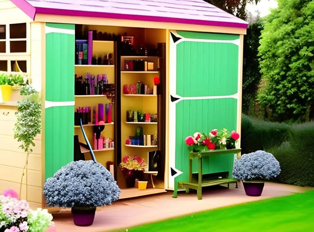 She shed hair salon with bright decor and colours (rendered image)