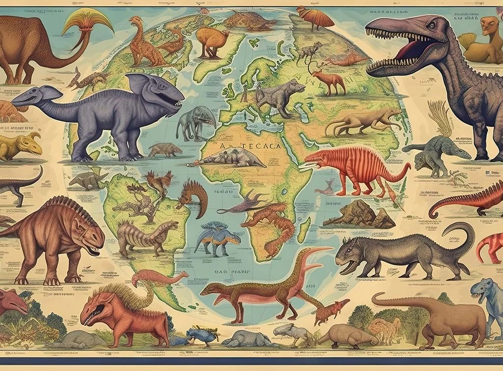 Dinosaur wall print