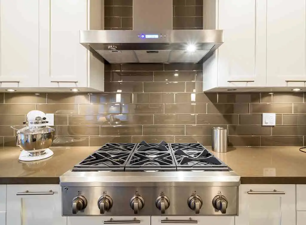 Newly installed gas cooker