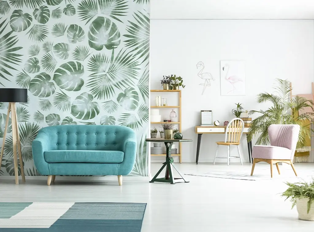 Coloured wall paper