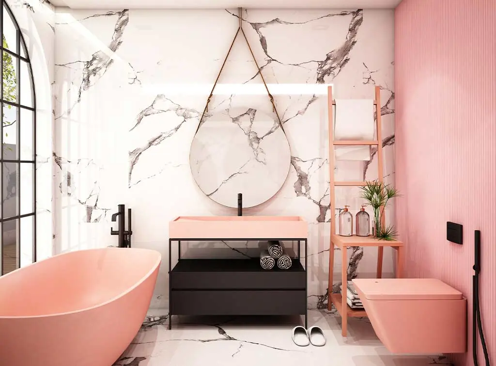pink bathroom for Barbie-core Checkatrade blog