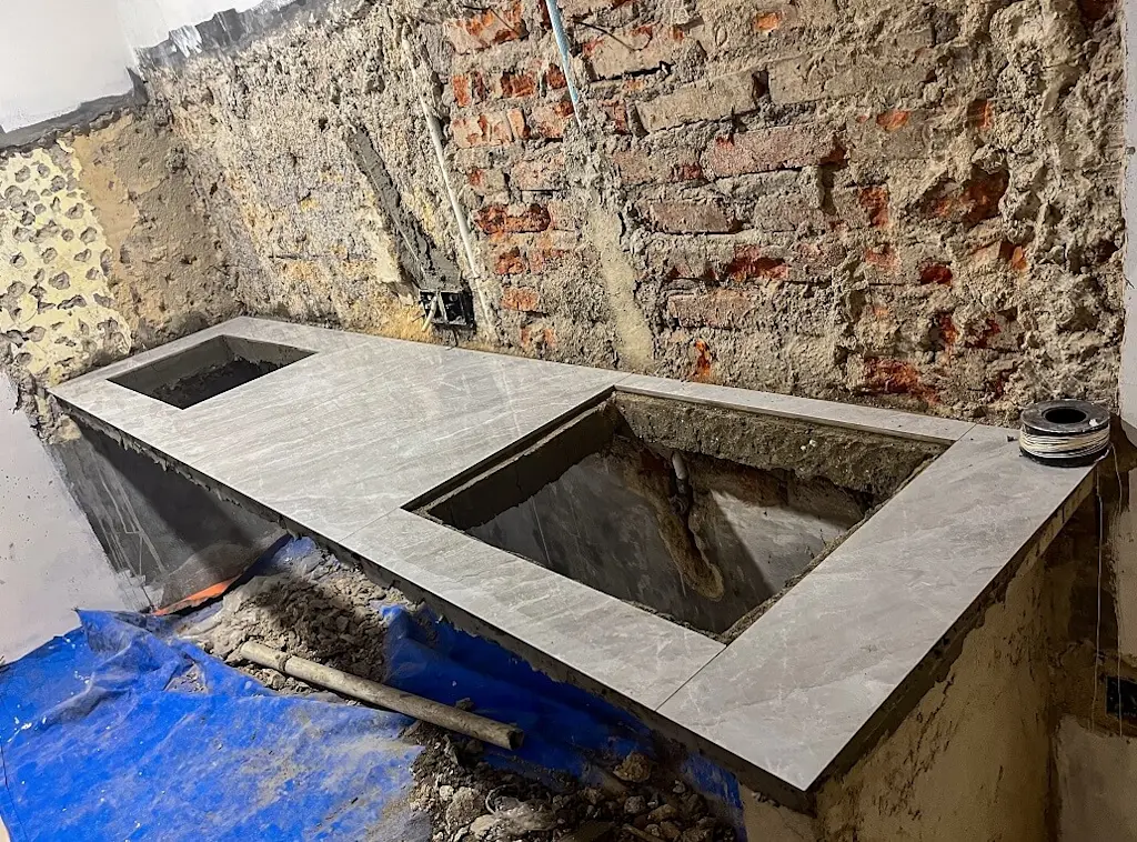 new stone worktop in kitchen replacement