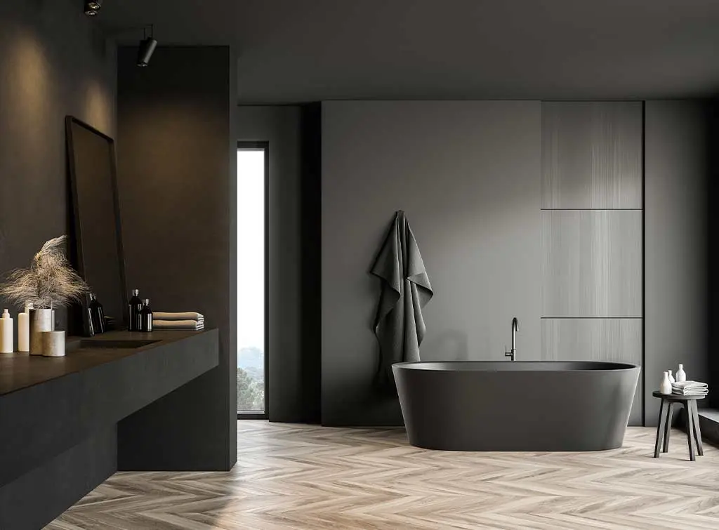 colour drench bathroom - ceiling ideas