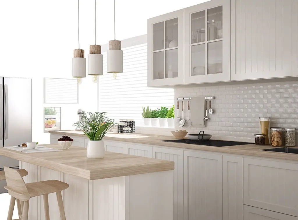 cream and wooden kitchen - kitchen cabinet design ideas